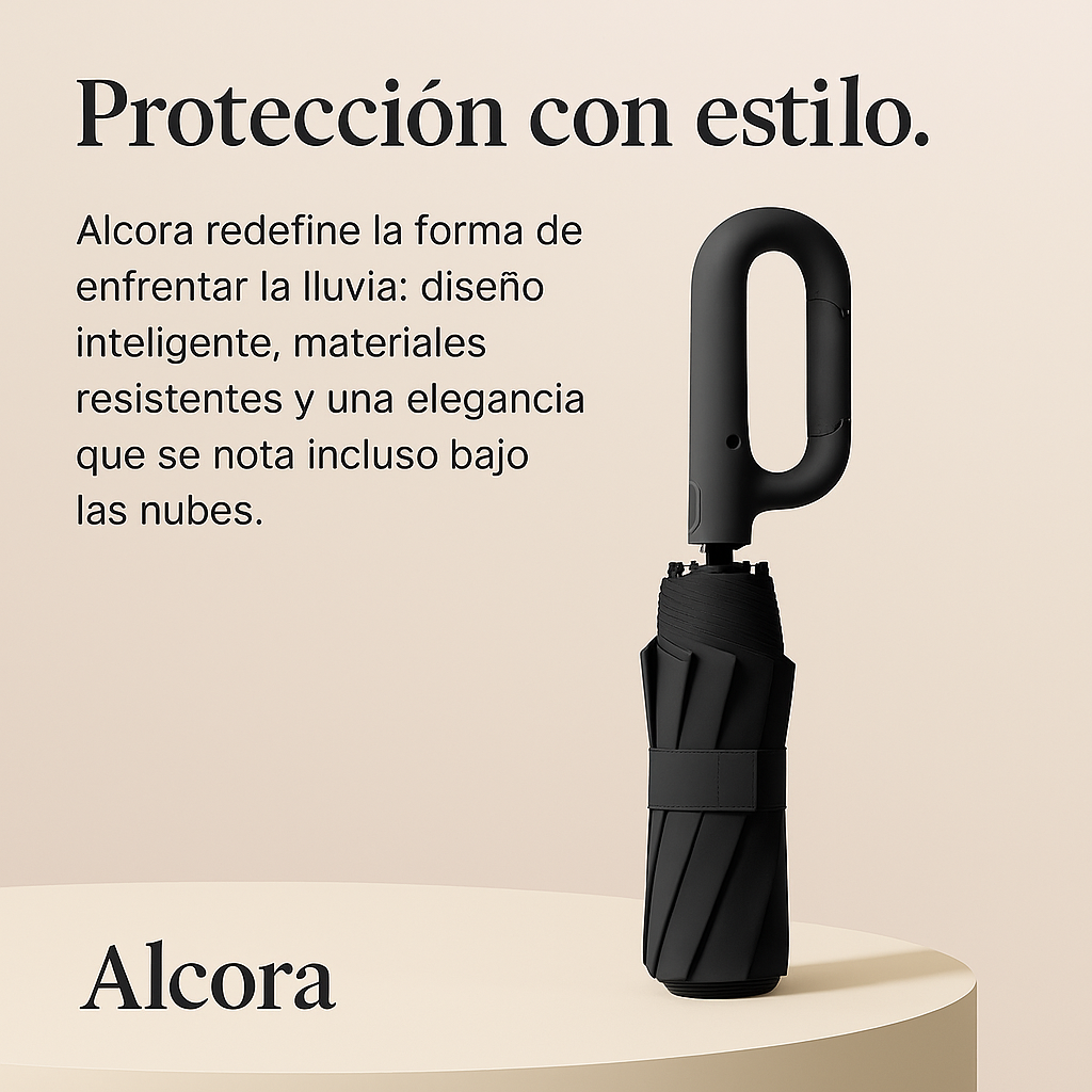 Paraguas Automático con Hebilla de Anillo